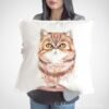 Exotic Shorthair cat art pillow cover