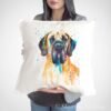 Fawn Great Dane art pillow cover