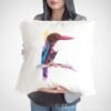 White-throated Kingfisher art Pillow cover White-throated Kingfisher art Pillow cover