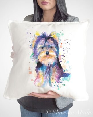 Yorkshire Terrier art pillow cover