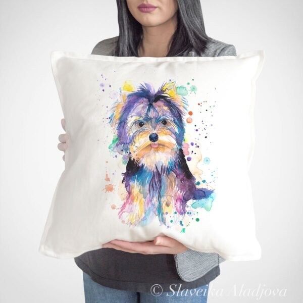 Yorkshire Terrier art pillow cover