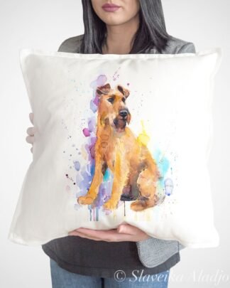 Irish Terrier art pillow cover