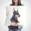 Doberman art pillow cover Doberman art pillow cover