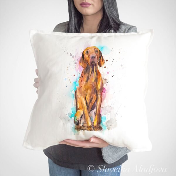 Vizsla Dog art pillow cover
