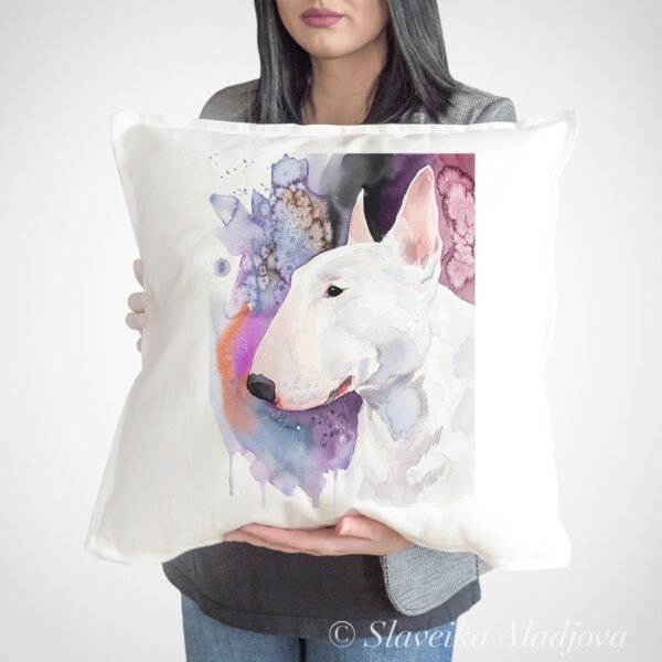 Bull Terrier art pillow cover Bull Terrier art pillow cover