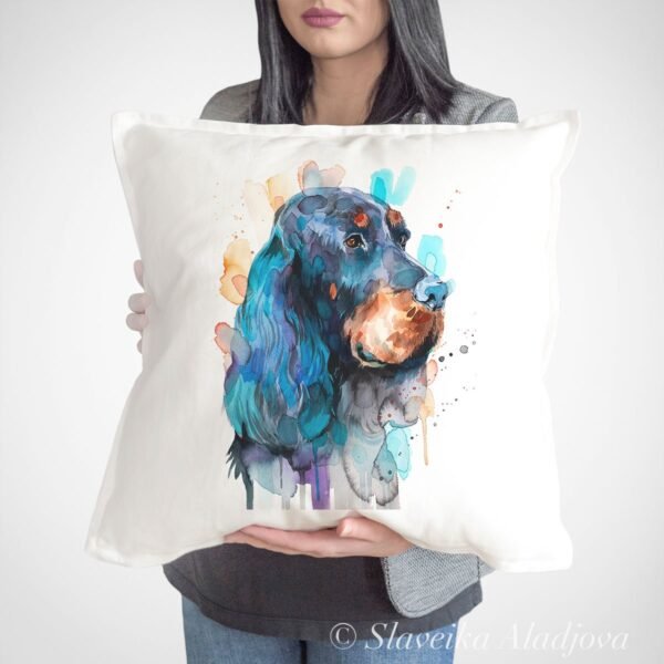 Gordon Setter art pillow cover