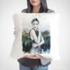 Mountain girl portrait art pillow cover Mountain girl portrait art pillow cover