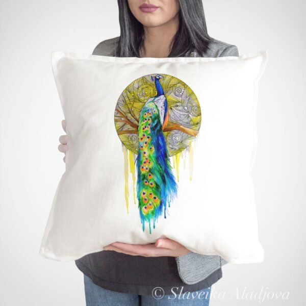 Peacock art pillow cover Peacock art pillow cover