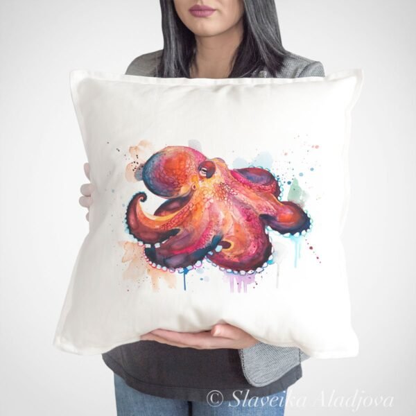 Coconut Octopus art Pillow case