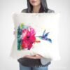 Violetear Hummingbird art Pillow cover
