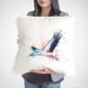 Stork art Pillow cover