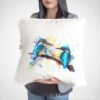 Common kingfisher art Pillow cover
