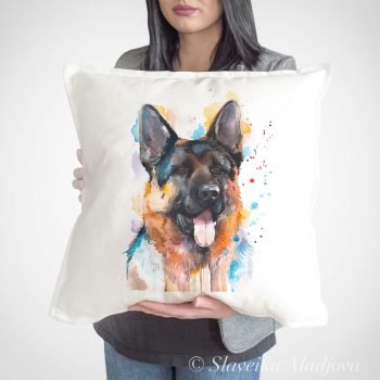 German Shepherd pillow cover