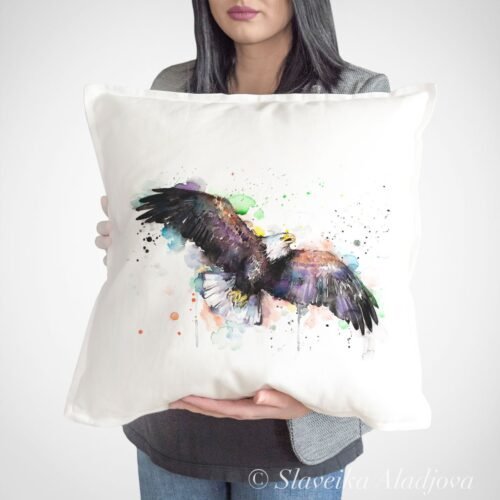 Bald Eagle art Pillow cover
