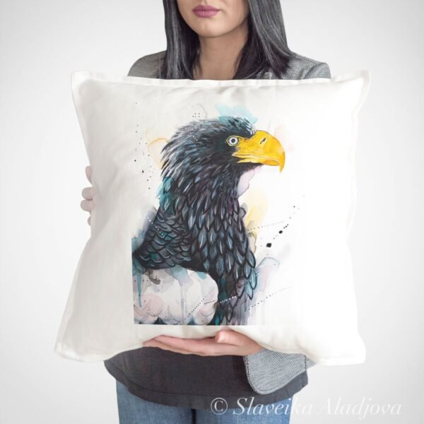 Steller's sea eagle art Pillow cover