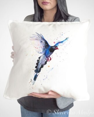 Taiwan Blue Magpie art Pillow cover