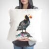 Tufted puffin art Pillow cover