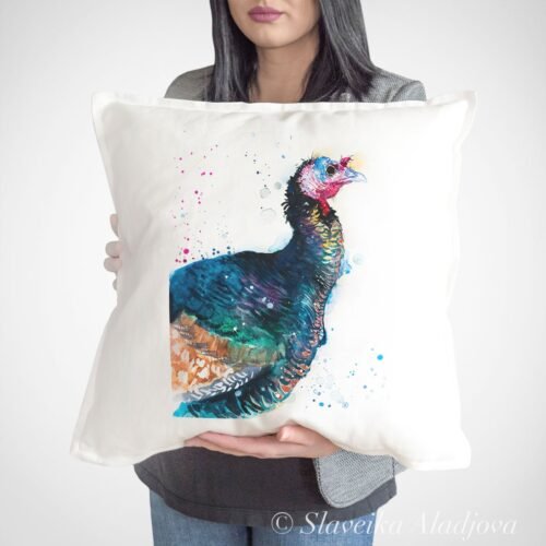 Turkey bird art Pillow cover