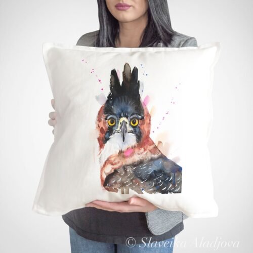Ornate hawk-eagle art Pillow cover Ornate hawk-eagle art Pillow cover