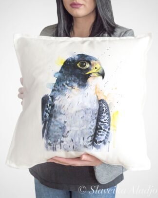 Peregrine Falcon art Pillow cover