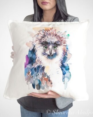 Philippine Eagle art Pillow cover