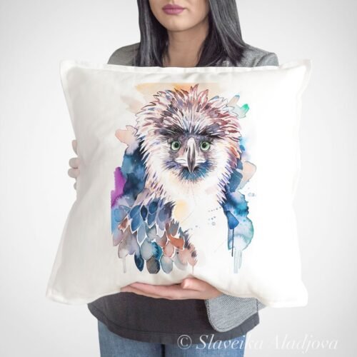 Philippine Eagle art Pillow cover