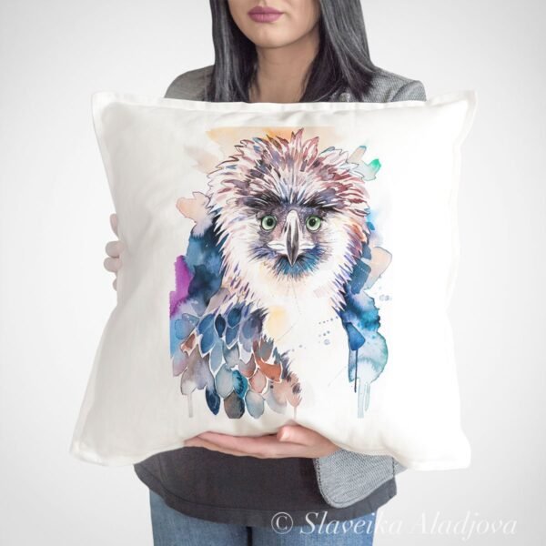 Philippine Eagle art Pillow cover