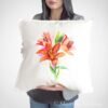Lilium flower art pillow cover