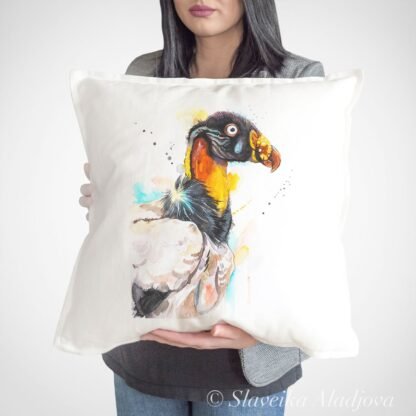 King vulture art Pillow cover