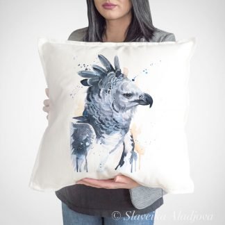 Harpy eagle art Pillow cover
