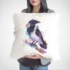 Hooded crow art Pillow cover