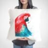 Green-winged macaw art Pillow cover Green-winged macaw art Pillow cover