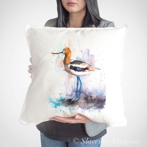 American Avocet art Pillow cover