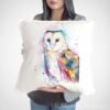 Barn owl art Pillow cover Barn owl art Pillow cover
