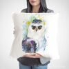 Black-and-white hawk-eagle art Pillow cover