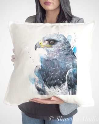 Black-chested buzzard-eagle art Pillow cover