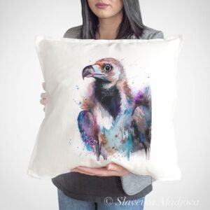 Cinereous vulture, Eurasian black vulture Pillow cover Cinereous vulture, Eurasian black vulture Pillow cover