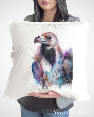 Cinereous vulture, Eurasian black vulture Pillow cover
