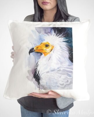 Egyptian Vulture art Pillow cover