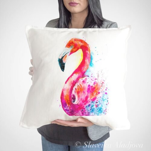 Flamingo art Pillow cover