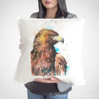 Golden Eagle art Pillow cover