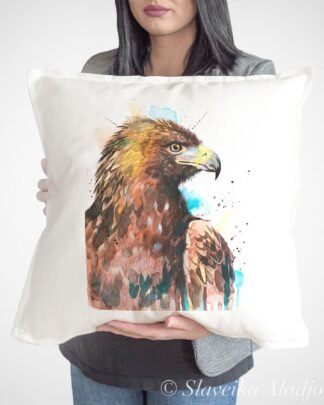 Golden Eagle art Pillow cover