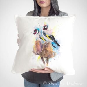 Goldfinch art Pillow cover