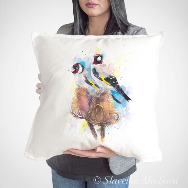 Goldfinch art Pillow cover
