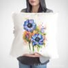 Anemone Flower art pillow cover