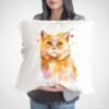 Cat art pillow cover