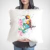 Rufous hummingbird art Pillow cover