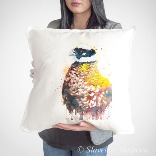 Reeves's Pheasant art Pillow cover