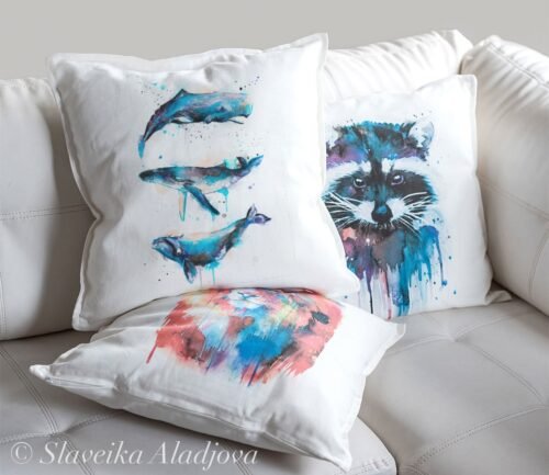 whales pillow case