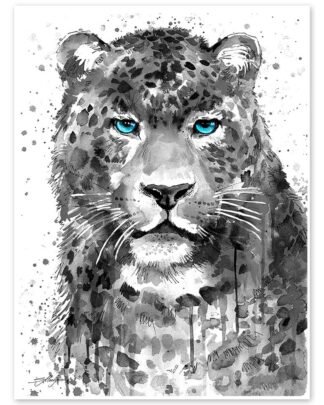 Black and white Panther Leopard Jaguar